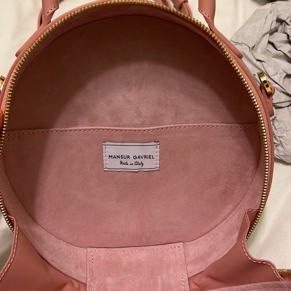 Mansur Gavriel Circle Crossbody Bag in Coral - Picture 7 of 12